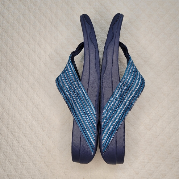 Fitflop Women's 10 Blue Flip Flops - Picture 4 of 10